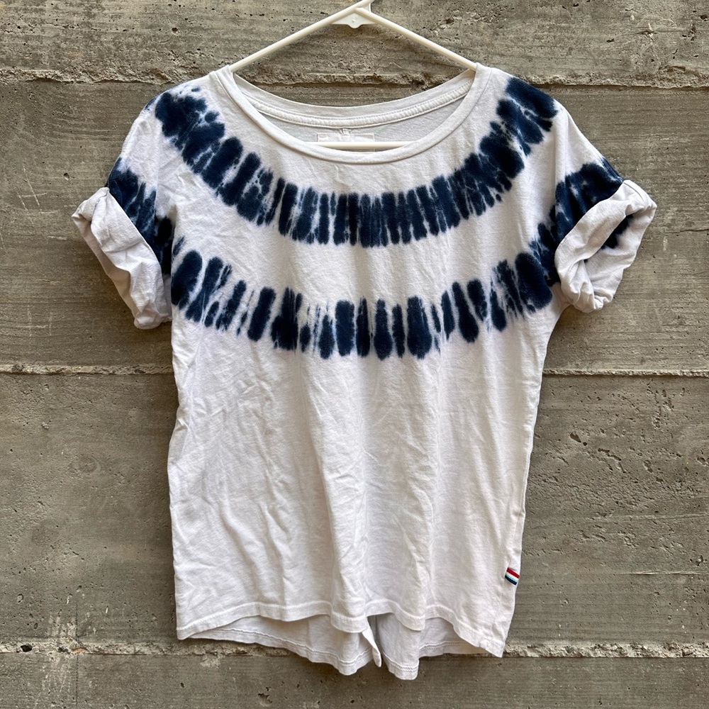SOL ANGELES Blue & White T-shirt Size Small 100% Cotton